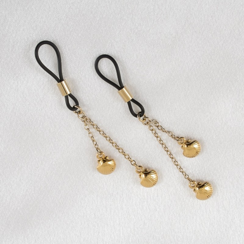 Duo Shells Gold Nipple Jewelry